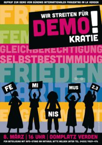 Workshop Plakatgestaltung zur Demo 8. März @ Kreisvolkshochschule Verden | Verden (Aller) | Niedersachsen | Deutschland