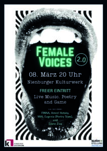 FEMALE VOICES 2.0 – Live-Music, Poetry and Game @ Nienburger Kulturwerk